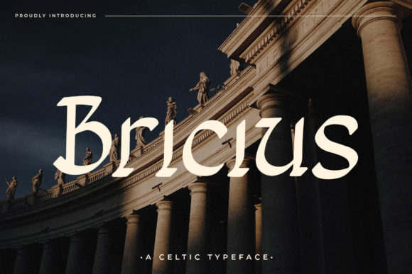 Bricius Display Font for Editorial Design Projects