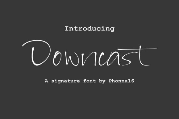 Downcast: A Handwritten Font for Editorial Elegance