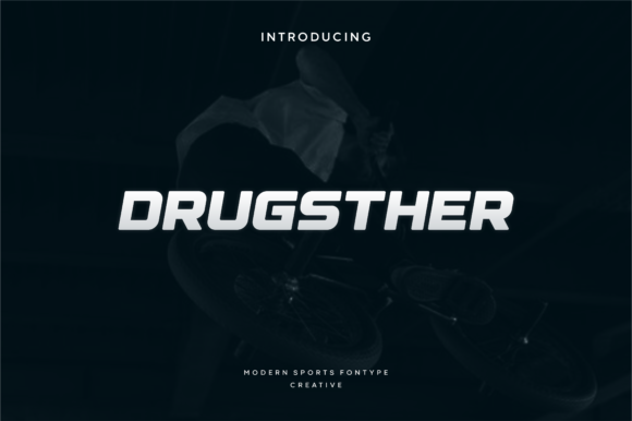 Drugsther Font: A Sharp Display Typeface for Digital Design