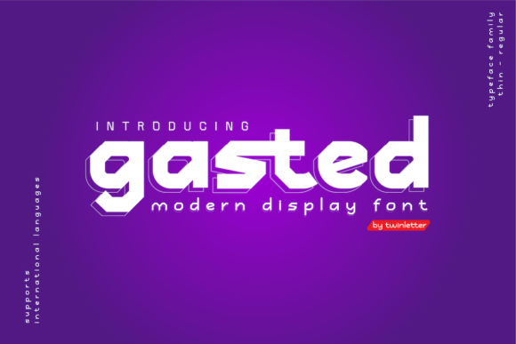 Gasted Display Font: A Futuristic Typeface for Craft Creators