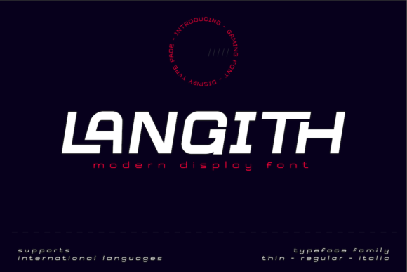 Langith: A Futuristic Font for Editorial Design