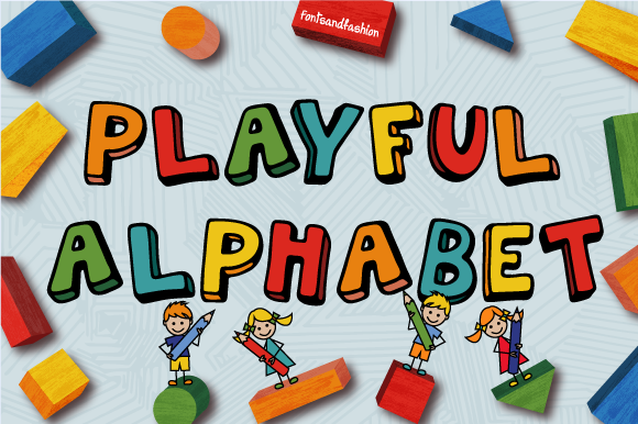 Playful Alphabet Font for Creative Craft Projects