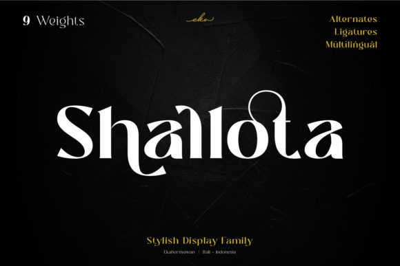 Shallota Font: A Stylish Display Typeface for Small Business Branding
